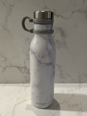 Contigo Couture White Marble 20oz Insulated Stainless Steel Water Bottle